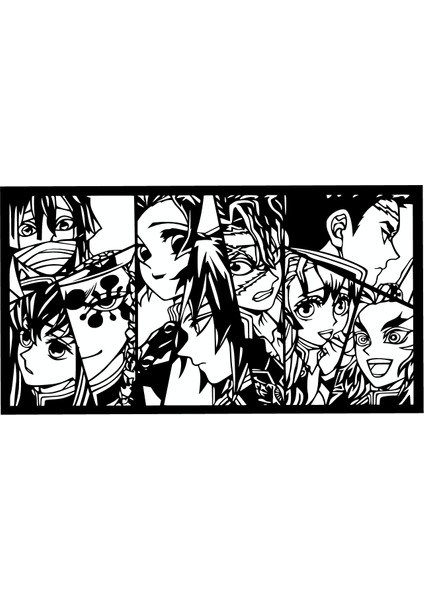 Demon Slayer - Sütunlar - Hashira 2d Posteri (Plastik Aparattır!!!)