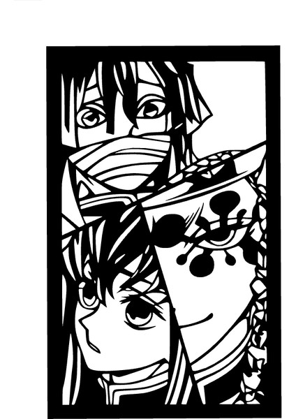 Demon Slayer - Sütunlar - Hashira 2d Posteri (Plastik Aparattır!!!)