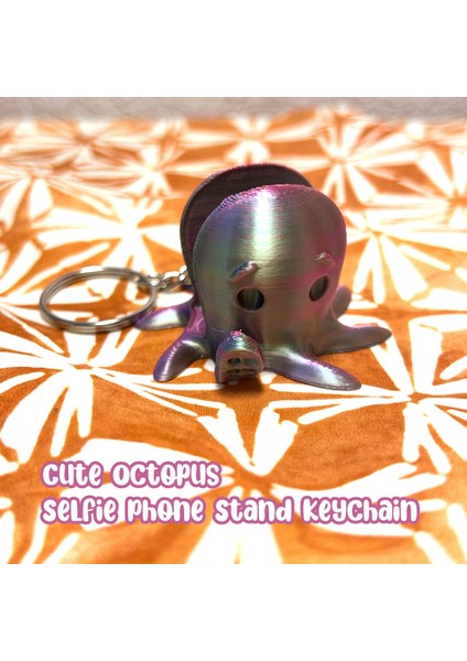 Sevimli Ahtapot Merhaba Diyor Anahtarlık Selfie Telefon Standı (Plastik Aparattır!!!)