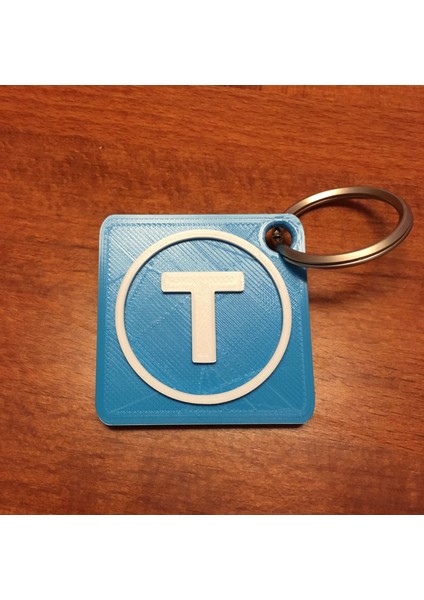 Thingiverse Logo Anahtarlık (2 Renk) (Plastik Aparattır!!!)