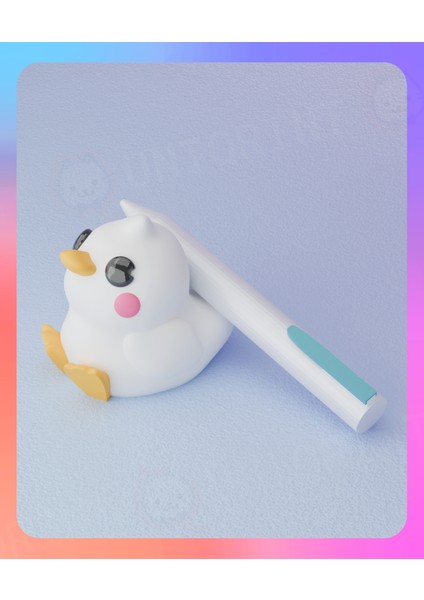 Little Duck Keychain & Pen Rest (Ayrılmış Parçalar) (Plastik Aparattır!!!)