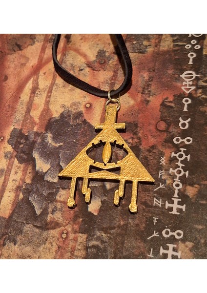 Bill Cipher (Fatura Kapağı Kitabı) Anahtarlık/kolye (Plastik Aparattır!!!)