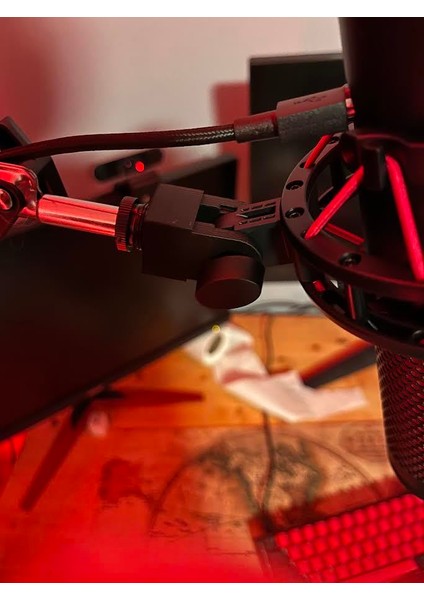 Geliştirilmiş Hyperx Quadcast - Mikrofon Kolu Adaptörü (Plastik Aparattır!!!)