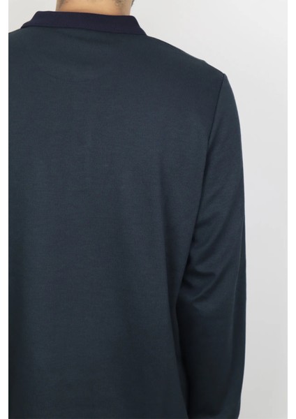 Fistan Store Erkek Koyu Yeşil Çizgili Klasik Kesim Rahat Kalıp Polo Yaka Tek Cepli Kışlık Kazak fırsatları