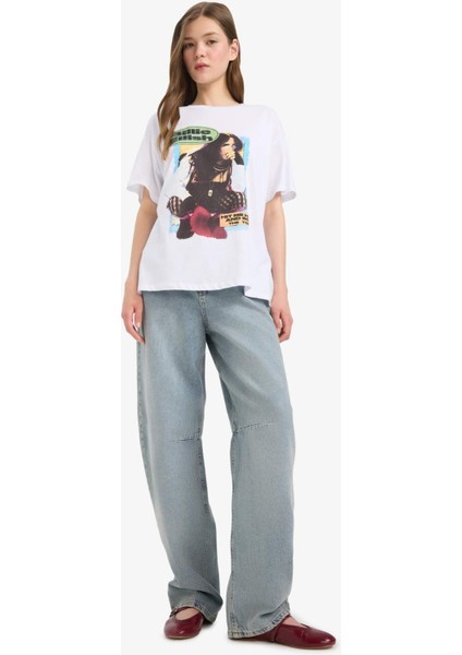 Coool Billie Eilish Oversize Geniş Kalıp Baskılı Kısa Kollu Tişört E6406AX25SM fiyatları