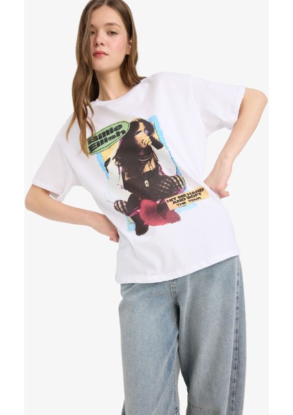 Coool Billie Eilish Oversize Geniş Kalıp Baskılı Kısa Kollu Tişört E6406AX25SM modelleri