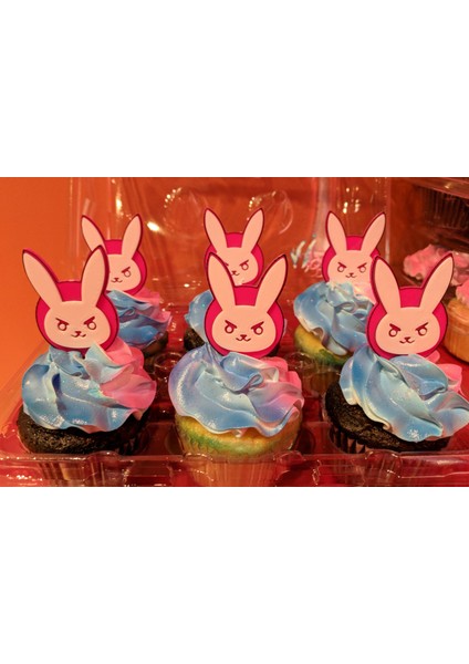 Overwatch D.va Bunny Cupcake Topper (Plastik Aparattır)