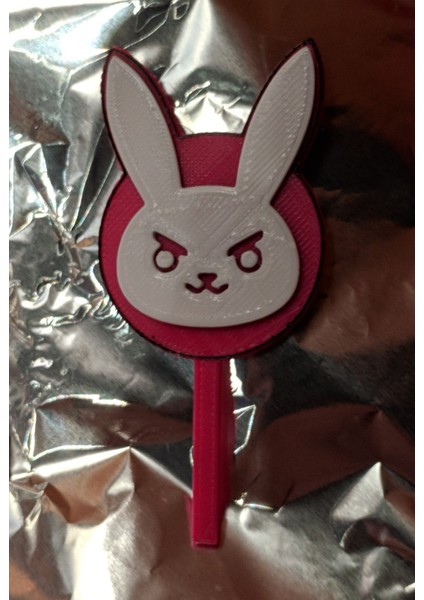 Overwatch D.va Bunny Cupcake Topper (Plastik Aparattır)
