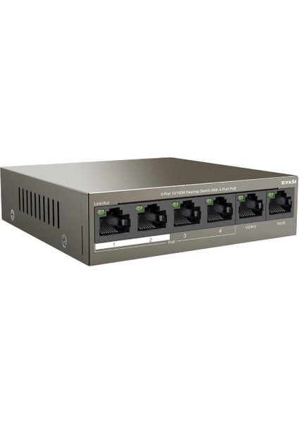 TEF1106P 2 x Uplink + 4 Port Poe Ethernet Switch 63 Watt