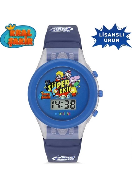 Nessiworld Miniflak Lisanslı Kral Şakir KS7210 Mavi Işıklı Çocuk Kol Saati