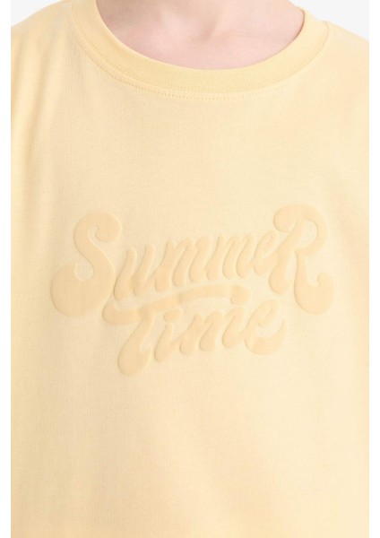 Erkek Çocuk Bisiklet Yaka Nakışlı Kısa Kollu Tişört E8457A825HS indirimleri