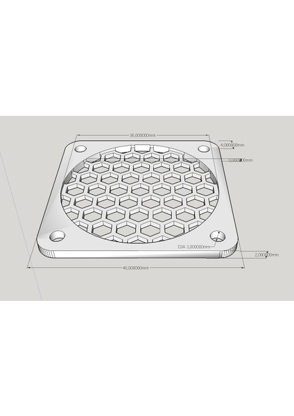 40 mm Fan Izgarası - Petek Desenli (Plastik Aparattır) modelleri