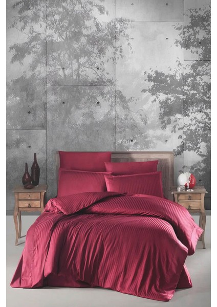 Bordo Pamuklu Çift Kişilik Nevresim Takımı fiyatları