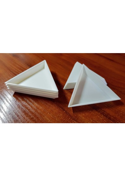 Tırnak Sanatı Süslemeleri, Boncuklar, Yapay Elmaslar ve Diğer Küçük Şeyler Için Üçgen Tepsi (Plastik Aparattır)