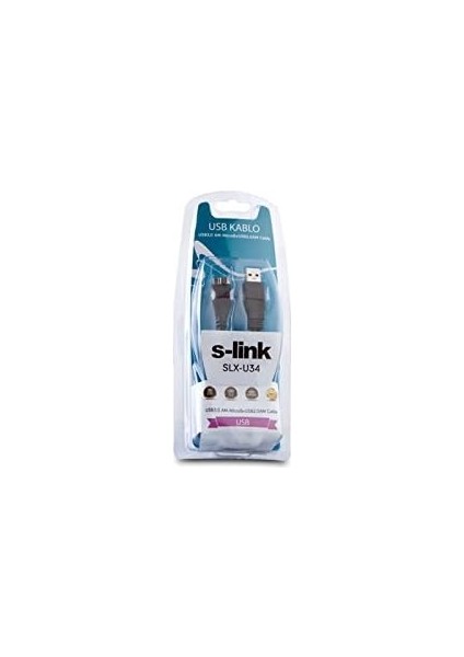 SLX-U34 Usb3.0 1m Harici Disk 2'li Data+Şarj Micro USB Kablosu