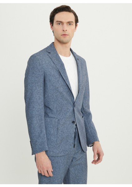 Bağlamalı Bel Slim Fit Lacivert Erkek Takım Elbise ACE030252247_LAC