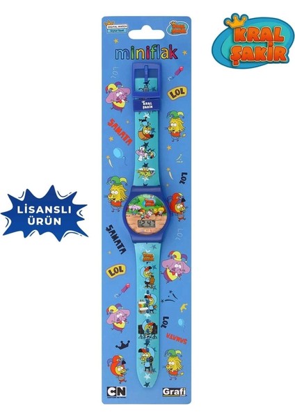 Nessiworld Miniflak Lisanslı Kral Şakir KS7151 Mavi Çocuk Kol Saati