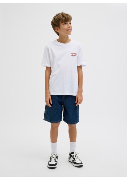 Baskılı Beyaz Erkek Çocuk T-Shirt 12278373