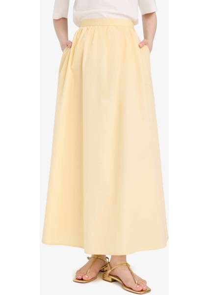 A Kesim Cepli Poplin Maxi Etek E4369AX25SP
