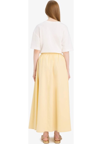 A Kesim Cepli Poplin Maxi Etek E4369AX25SP