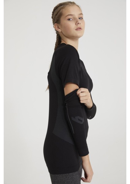 Armour Seamless Dikişsiz Spor Kolluk Siyah