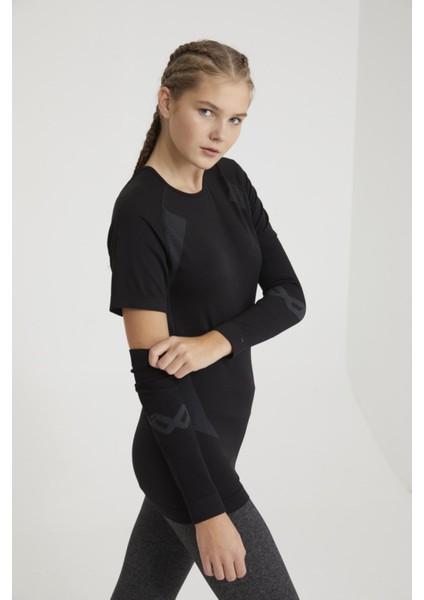 Armour Seamless Dikişsiz Spor Kolluk Siyah