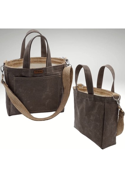 Mumlu Kanvas Tote Bag Çanta, El ve Omuz Çantası, Yazlık Kadın Çantası