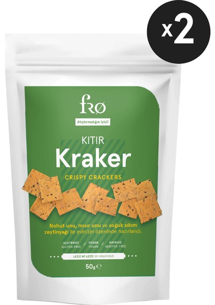 2'li Unsuz Kıtır Kraker Atıştırmalık 2x50 gr