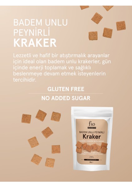 2'li Badem Unlu Peynirli Kraker Atıştırmalık