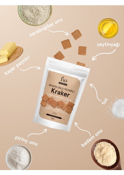 2'li Badem Unlu Peynirli Kraker Atıştırmalık