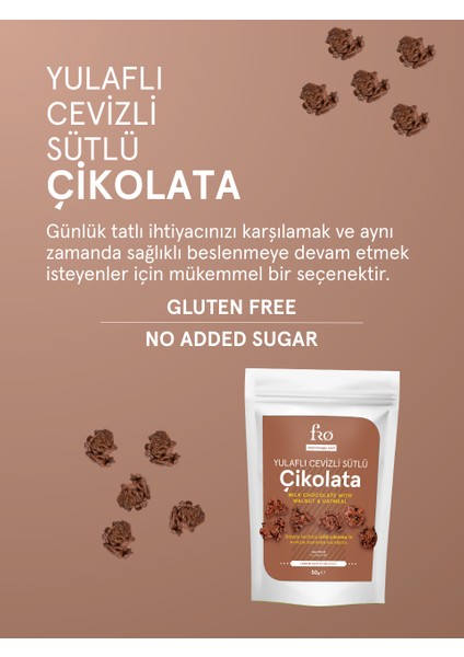 3'lü Yulaflı Cevizli Sütlü Çikolata Glutensiz Sağlıklı Atıştırmalık 3 x 50 gr fiyatları