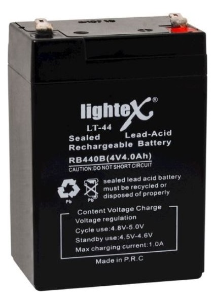 Lıghtex Lt-44 4 Volt - 4 Amper Kuru Akü (Işıldak Aküsü) (5131)