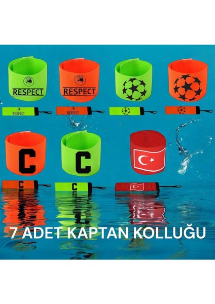 7 Adet Şampiyonlar Ligi Kaptanlık Pazubandı Kaptan Kolluğu Bandı Profesyonel