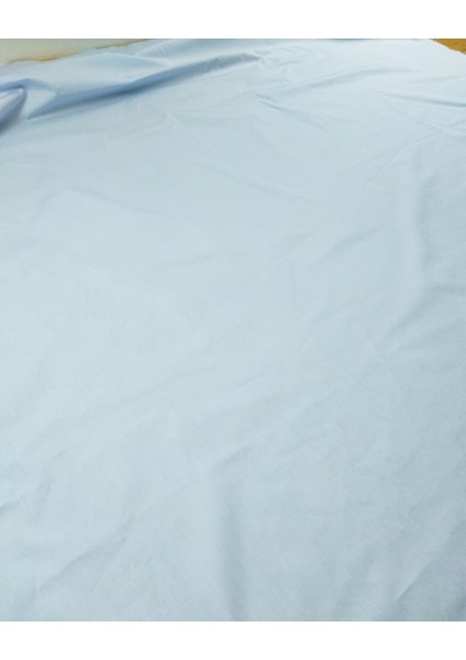 Açık Mavi Renkte Poplin (En 140 cm x Boy 150 Cm)