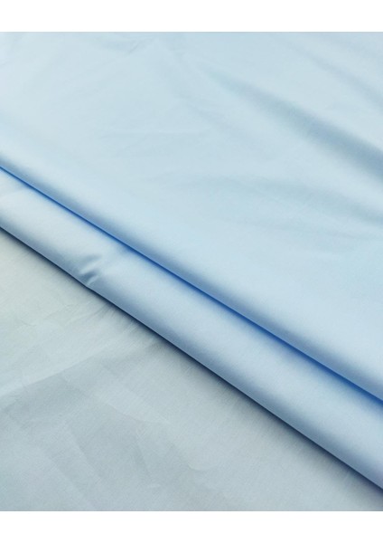 Açık Mavi Renkte Poplin (En 140 cm x Boy 150 Cm)