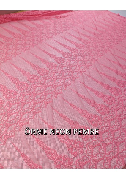 Neon Pembe Ince Örme (En 150 cm x Boy 190 Cm)