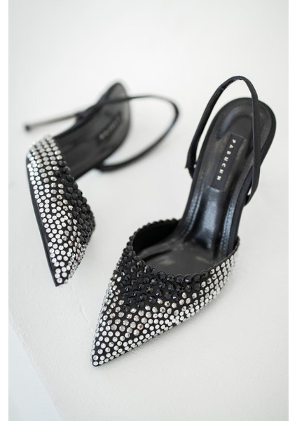 West Kadın Topuklu Saten Abiye Ayakkabı Siyah fiyatları