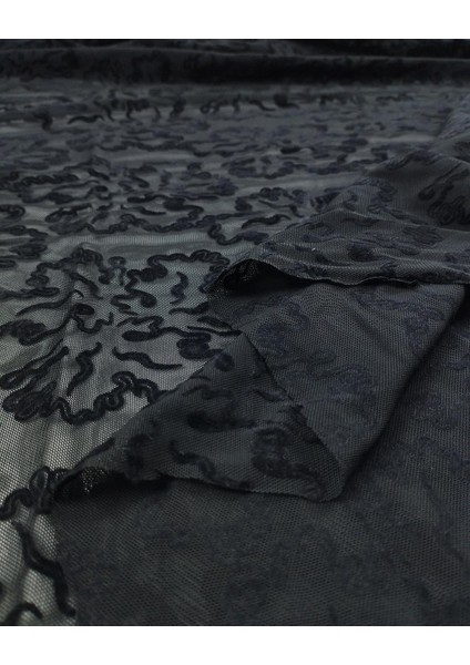 Siyah Renkte Kadife Yakma File (En 120 cm x Boy 330 Cm)