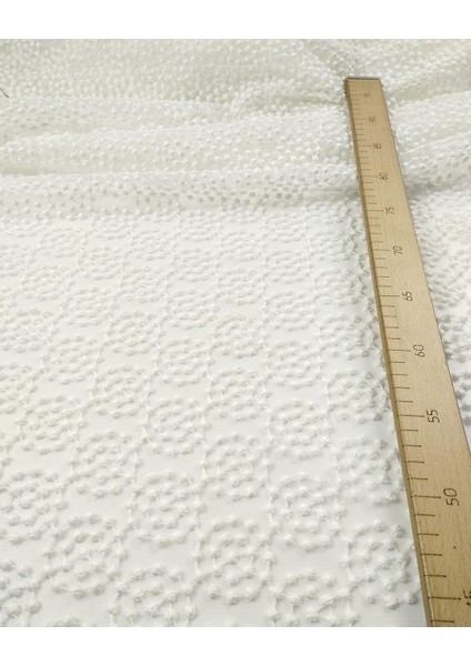 Beyaz Renkte Simli Tül (En 140 cm x Boy 320 Cm) fiyatları