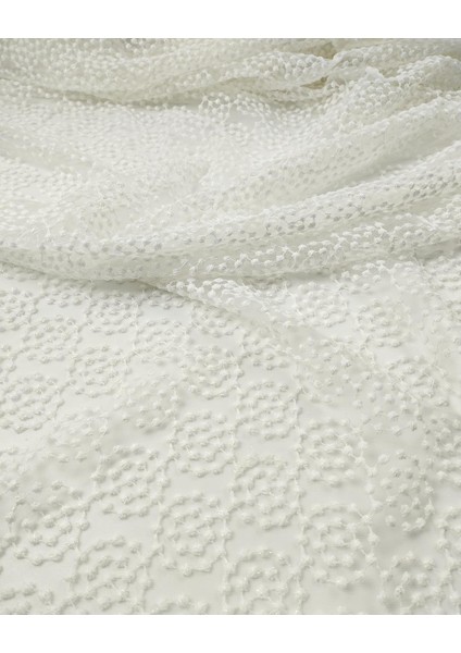 Beyaz Renkte Simli Tül (En 140 cm x Boy 320 Cm) indirimleri