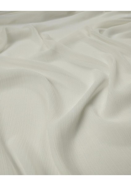 Krem Renkte Kırinkıl Şifon En: 140