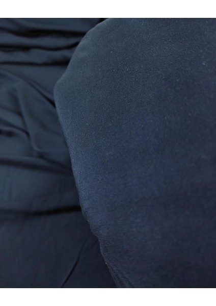 Lacivert Renkte Pamuk Viskon Vual (En 145 cm x Boy 250 Cm)