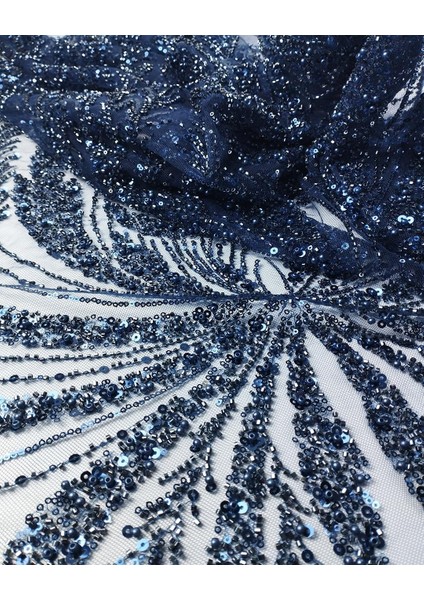 Lacivert Taşlı Tül (En 140 cm x Boy 130 Cm) modelleri