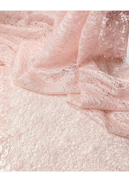 Pembe Renkte Pul Payetli Tül En: 120 fiyatları