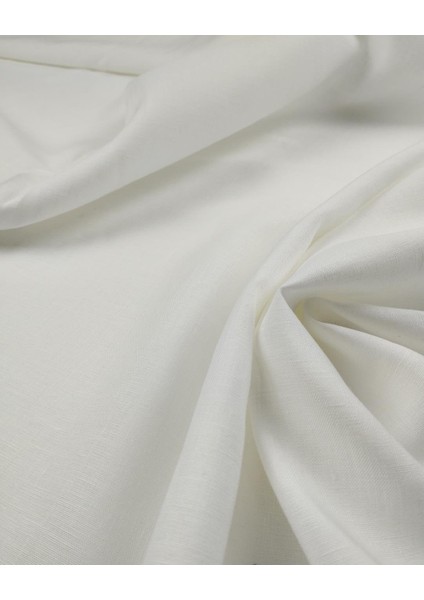 Beyaz Renkte Keten Viskon (En 140 cm x Boy 300 Cm)