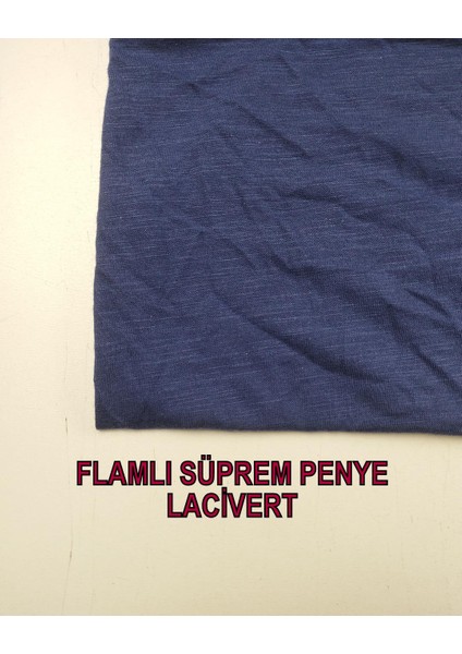 Lacivert Renkte Flamlı Süporem Penye (En 180 cm x Boy 150 Cm)