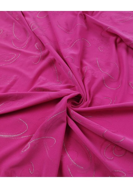 Şeker Pembe Üzeri Lame Yaldızlı Jarse (En 150 cm x Boy 170 Cm) fiyatları