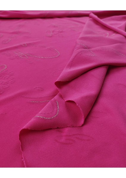 Şeker Pembe Üzeri Lame Yaldızlı Jarse (En 150 cm x Boy 170 Cm) indirimleri