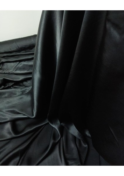 Siyah Renkte Saten Viskon (En 135 cm x Boy 400 Cm) fiyatları