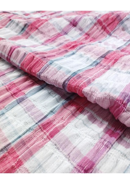 Pembe Mavi Renklerde Büzgülü Jarse (En 140 cm x Boy 320 Cm) fırsatları